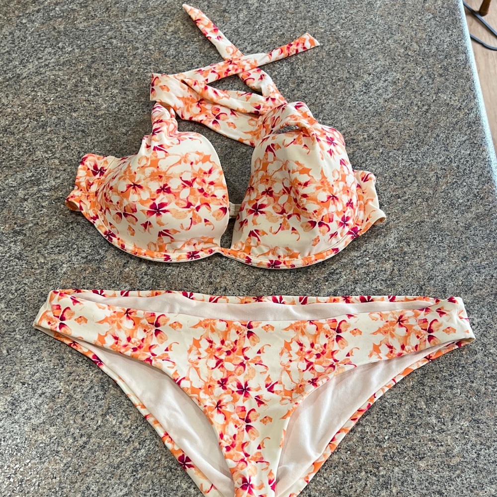 Adore Me Floral Bikini Set -Bottom XL - Top 38DD
